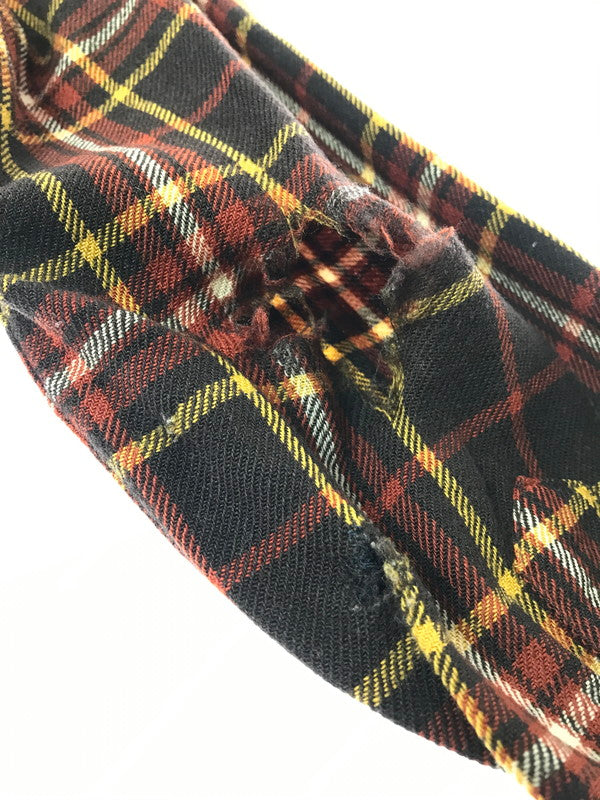 【ジャンク品】【メンズ】 PENDLETON ペンドルトン 60'S L/S BD WOOL CHECK SHIRT 60年代 ボタンダウン ウール チェックシャツ 長袖シャツ 146-261020-na-20-tagh サイズ：M カラー：ブラウン系 万代Net店