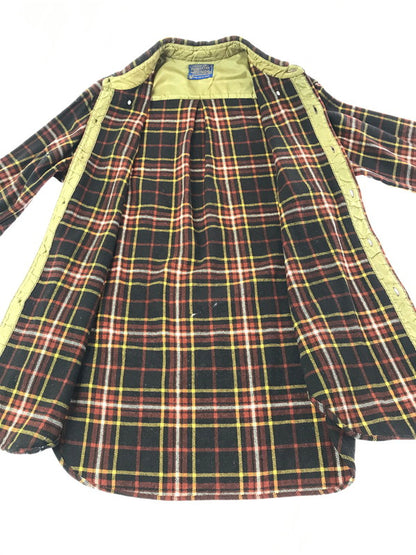 【ジャンク品】【メンズ】 PENDLETON ペンドルトン 60'S L/S BD WOOL CHECK SHIRT 60年代 ボタンダウン ウール チェックシャツ 長袖シャツ 146-261020-na-20-tagh サイズ：M カラー：ブラウン系 万代Net店