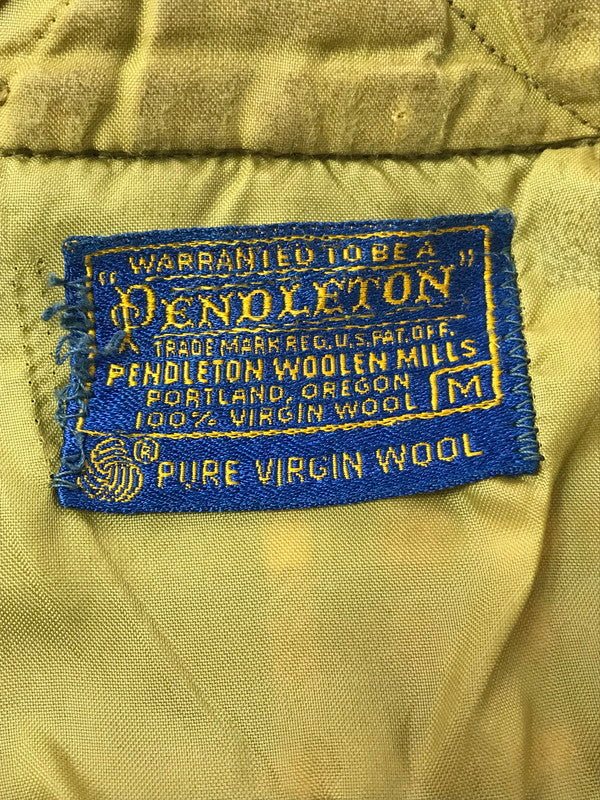 【ジャンク品】【メンズ】 PENDLETON ペンドルトン 60'S L/S BD WOOL CHECK SHIRT 60年代 ボタンダウン ウール チェックシャツ 長袖シャツ 146-261020-na-20-tagh サイズ：M カラー：ブラウン系 万代Net店
