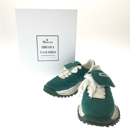 【中古品】【メンズ】 MAISON MIHARA YASUHIRO メゾン ミハラ ヤスヒロ SCOTT OG SOLE CANVAS LOW-CUT SNEAKER A14FW702-GREEN スニーカー 靴 162-261016-rt-10-tagh サイズ：41 カラー：グリーン 万代Net店