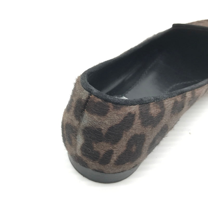 【中古品】【レディース】 CHRISTIAN DIOR クリスチャンディオール LEOPARD FLAT SHOES レオパード フラットシューズ 靴 167-261018-na-20-tagh サイズ：37 カラー：レオパード 万代Net店