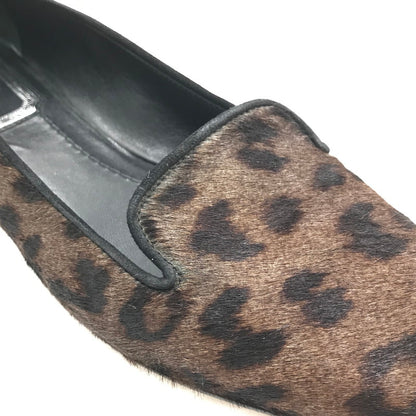 【中古品】【レディース】 CHRISTIAN DIOR クリスチャンディオール LEOPARD FLAT SHOES レオパード フラットシューズ 靴 167-261018-na-20-tagh サイズ：37 カラー：レオパード 万代Net店