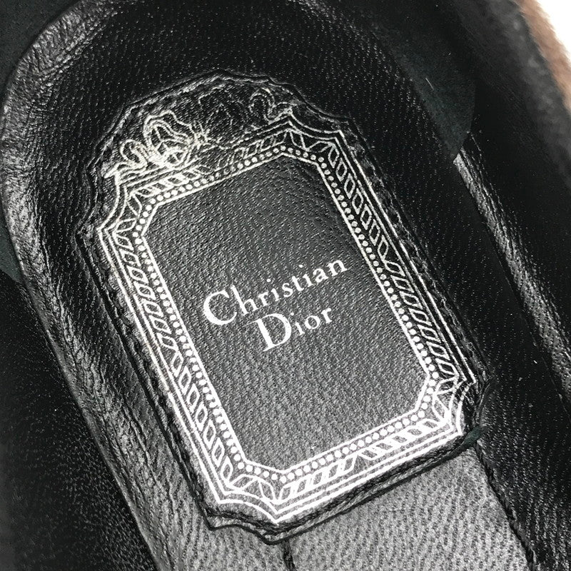 【中古品】【レディース】 CHRISTIAN DIOR クリスチャンディオール LEOPARD FLAT SHOES レオパード フラットシューズ 靴 167-261018-na-20-tagh サイズ：37 カラー：レオパード 万代Net店