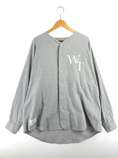 【中古品】【メンズ】 WTAPS ダブルタップス LS COTTON TWILL LEAGUE 231TQDT-SHM07 ベースボールシャツ 長袖シャツ 142-261019-na-17-tagh サイズ：3 カラー：グレー 万代Net店