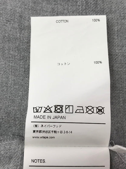 【中古品】【メンズ】 WTAPS ダブルタップス LS COTTON TWILL LEAGUE 231TQDT-SHM07 ベースボールシャツ 長袖シャツ 142-261019-na-17-tagh サイズ：3 カラー：グレー 万代Net店