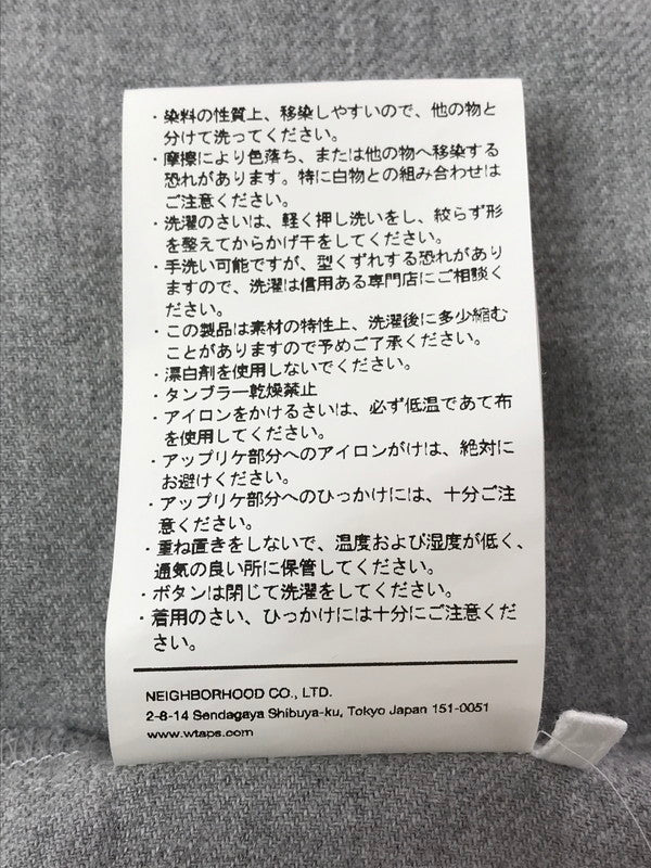 【中古品】【メンズ】 WTAPS ダブルタップス LS COTTON TWILL LEAGUE 231TQDT-SHM07 ベースボールシャツ 長袖シャツ 142-261019-na-17-tagh サイズ：3 カラー：グレー 万代Net店