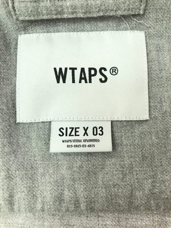 【中古品】【メンズ】 WTAPS ダブルタップス LS COTTON TWILL LEAGUE 231TQDT-SHM07 ベースボールシャツ 長袖シャツ 142-261019-na-17-tagh サイズ：3 カラー：グレー 万代Net店