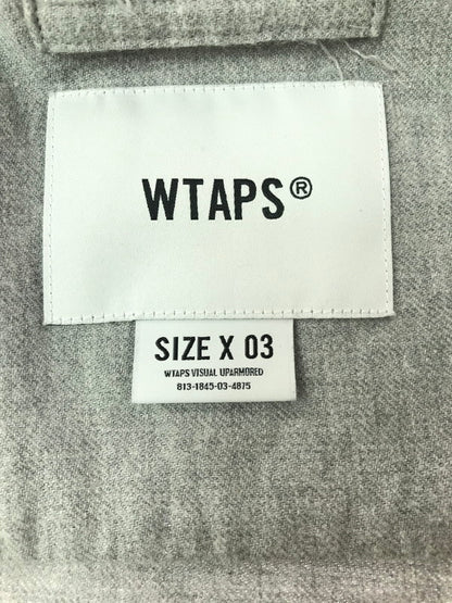 【中古品】【メンズ】 WTAPS ダブルタップス LS COTTON TWILL LEAGUE 231TQDT-SHM07 ベースボールシャツ 長袖シャツ 142-261019-na-17-tagh サイズ：3 カラー：グレー 万代Net店