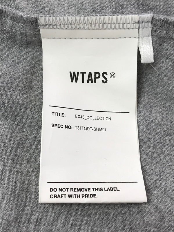 【中古品】【メンズ】 WTAPS ダブルタップス LS COTTON TWILL LEAGUE 231TQDT-SHM07 ベースボールシャツ 長袖シャツ 142-261019-na-17-tagh サイズ：3 カラー：グレー 万代Net店