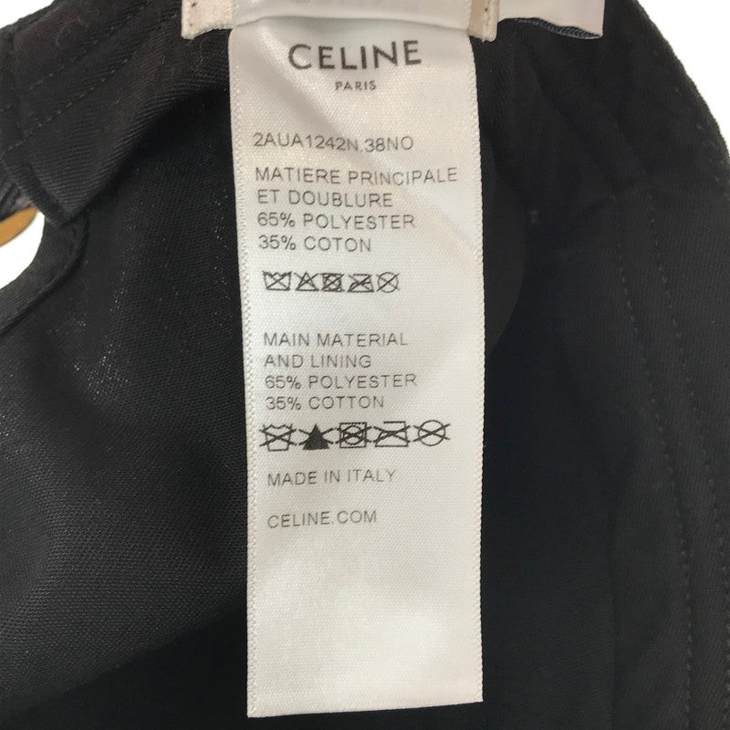 【中古品】【メンズ】 CELINE セリーヌ BASE BALL CAP 2AUA1242N.38NO ベース ボール キャップ 帽子 183-261023-ty-11-tagh サイズ：S カラー：ブラック 万代Net店