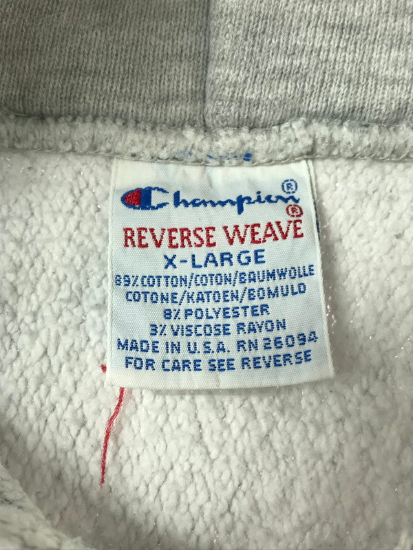 【現状渡し品】【メンズ】 CHAMPION チャンピオン 90'S REVERSE WEAVE VERMONT HOODIE 90年代 リバース ウィーブ バーモント フーディー 長袖 パーカー 146-261026-ty-06-tagh サイズ：XL カラー：グレー 万代Net店