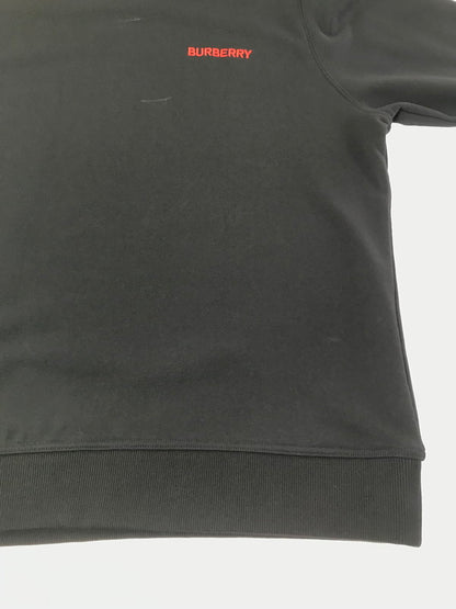 【中古品】【メンズ】 BURBERRY バーバリー ICON STRIPE COLLAR COTTON SWEATSHIRT 8091047 アイコン ストライプ カラー スウェットシャツ トレーナー 141-261019-na-14-tagh サイズ：L カラー：ブラック 万代Net店