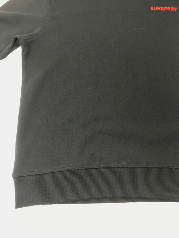 【中古品】【メンズ】 BURBERRY バーバリー ICON STRIPE COLLAR COTTON SWEATSHIRT 8091047 アイコン ストライプ カラー スウェットシャツ トレーナー 141-261019-na-14-tagh サイズ：L カラー：ブラック 万代Net店