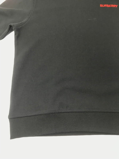 【中古品】【メンズ】 BURBERRY バーバリー ICON STRIPE COLLAR COTTON SWEATSHIRT 8091047 アイコン ストライプ カラー スウェットシャツ トレーナー 141-261019-na-14-tagh サイズ：L カラー：ブラック 万代Net店
