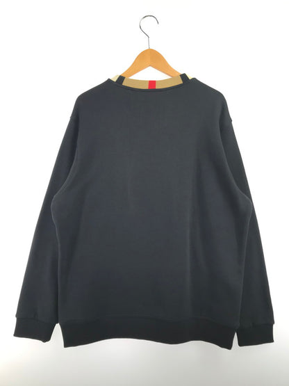 【中古品】【メンズ】 BURBERRY バーバリー ICON STRIPE COLLAR COTTON SWEATSHIRT 8091047 アイコン ストライプ カラー スウェットシャツ トレーナー 141-261019-na-14-tagh サイズ：L カラー：ブラック 万代Net店