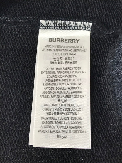 【中古品】【メンズ】 BURBERRY バーバリー ICON STRIPE COLLAR COTTON SWEATSHIRT 8091047 アイコン ストライプ カラー スウェットシャツ トレーナー 141-261019-na-14-tagh サイズ：L カラー：ブラック 万代Net店