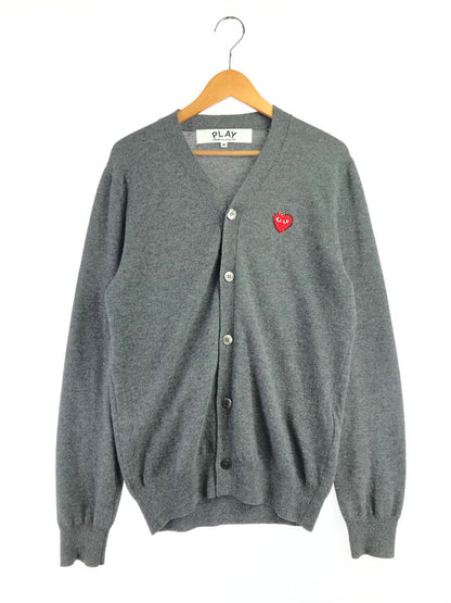【中古品】【メンズ】 PLAY COMME des GARCONS プレイコムデギャルソン V-NECK CARDIGAN AX-N803 Vネック カーディガン 140-261019-na-13-tagh サイズ：M カラー：グレー 万代Net店