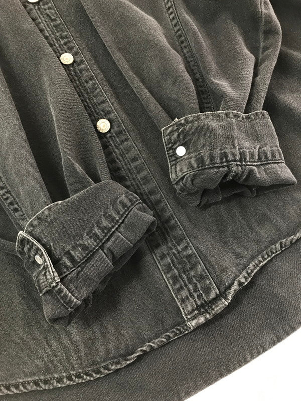 【中古品】【メンズ】 LEVI'S リーバイス 90'S L/S BLACK DENIM SHIRT 60560-1361 90年代 ブラック デニムシャツ 長袖シャツ 146-261020-na-18-tagh サイズ：XL カラー：ブラック 万代Net店