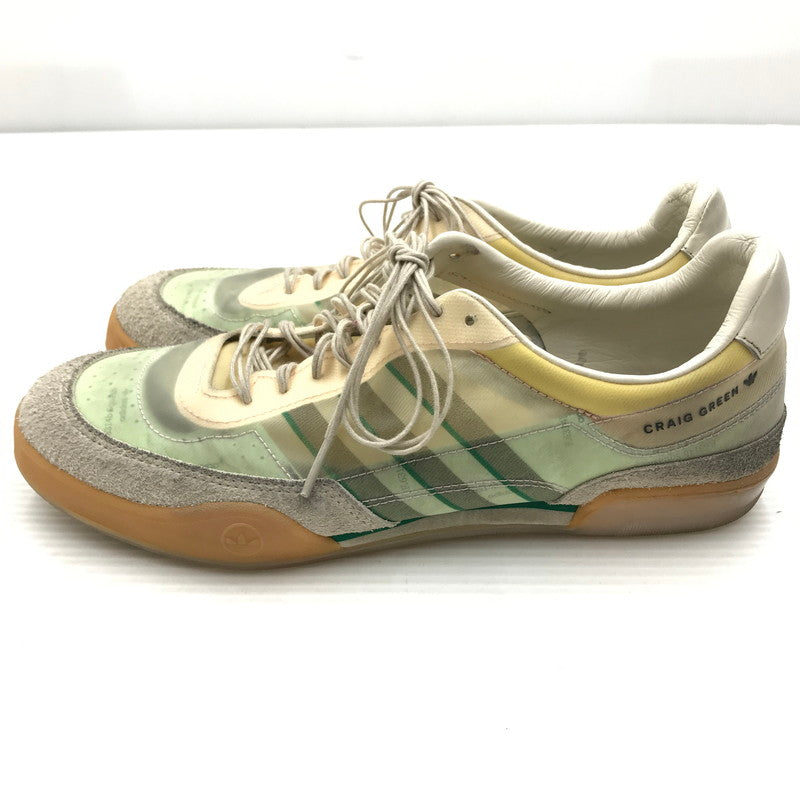 【現状渡し品】【メンズ】 ADIDAS アディダス×CRAIG GREEN クレイグ グリーン SQUASH POLTA AKH GX7033 スカッシュ ポルタスニーカー 靴 161-261018-na-11-tagh サイズ：27cm US 9 カラー：CREAM WHITE / SESAME / Bold Green 万代Net店