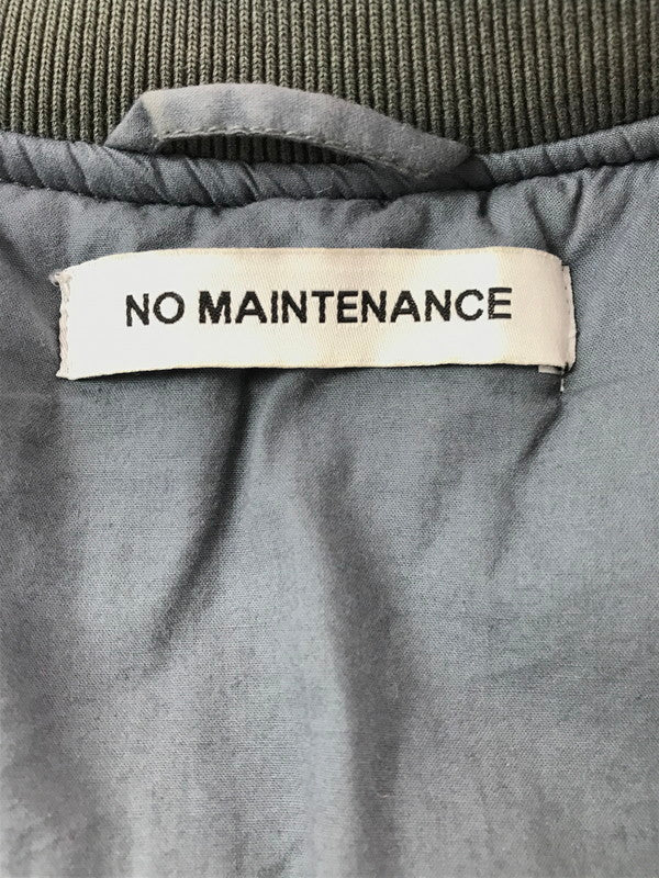 【中古品】【メンズ】 NO MAINTENANCE ノーメンテナンス BOMBER JACKET ボンバージャケット アウター 141-261019-na-18-tagh サイズ：M カラー：グレー系 万代Net店
