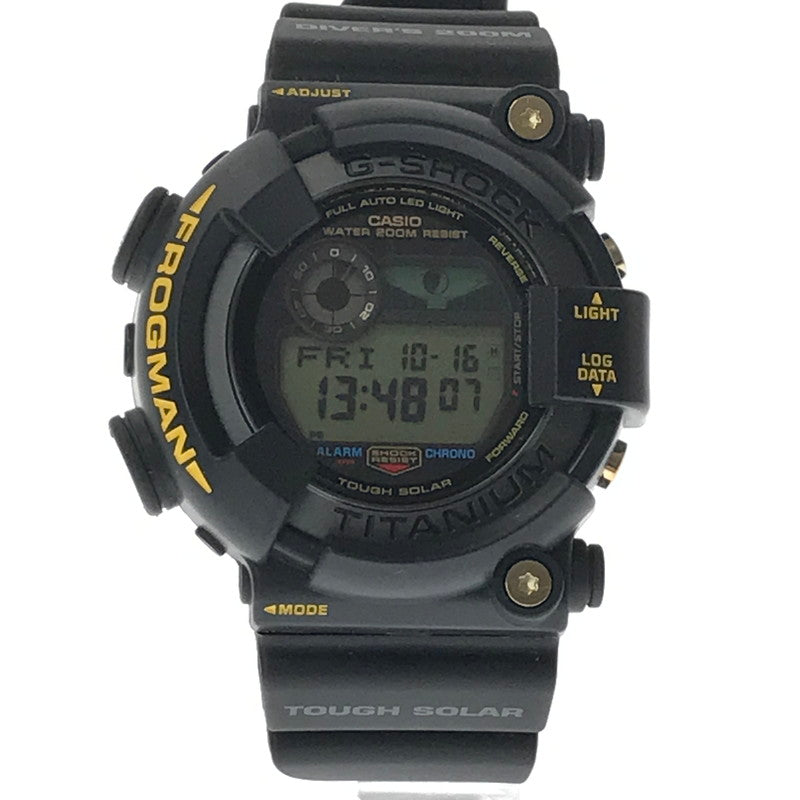 【中古美品】【メンズ】 G-SHOCK ジーショック × ICERC JAPAN アイサーチ ジャパン FROGMAN GW-8200K-9JR フロッグマン タフソーラー 腕時計 196-261017-na-16-tagh カラー：ブラック/イエロー 万代Net店