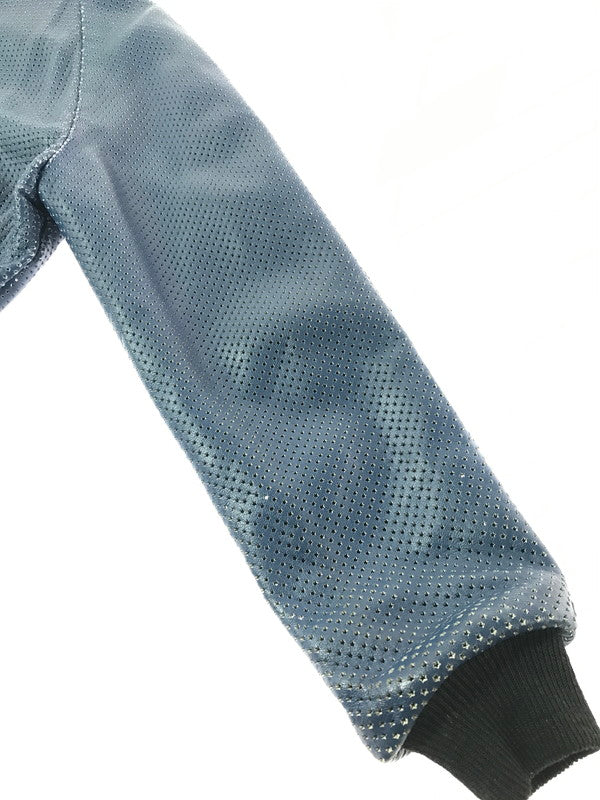 【中古品】【メンズ】 VANSON バンソン PUNCHING LEATHER BLOUSON パンチング レザージャケット アウター 145-261019-na-15-tagh サイズ：36 カラー：ブルー 万代Net店
