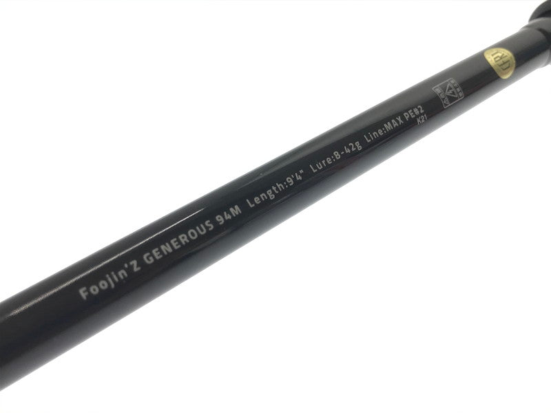 【中古品】 APIA アピア FOOJIN'Z GENEROUS 94M フージンZ ジェネラ スピニングロッド【代金引換不可】【佐川急便発送】 釣り 釣り具等 133-261020-na-04-tagh 万代Net店