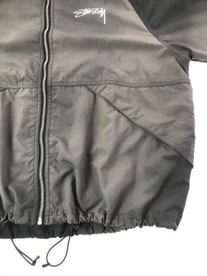 【中古品】【メンズ】 STUSSY ステューシー BEACH SHELL WAVE DYE JACKET 115728 ブリーチ シェルジャケット ナイロンジャケット ライトアウター 142-261019-na-16-tagh サイズ：M カラー：ブラック/グレー 万代Net店