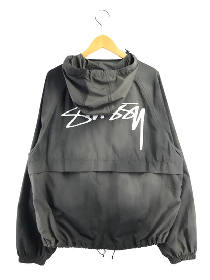 【中古品】【メンズ】 STUSSY ステューシー BEACH SHELL WAVE DYE JACKET 115728 ブリーチ シェルジャケット ナイロンジャケット ライトアウター 142-261019-na-16-tagh サイズ：M カラー：ブラック/グレー 万代Net店