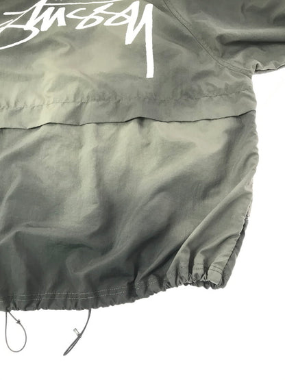 【中古品】【メンズ】 STUSSY ステューシー BEACH SHELL WAVE DYE JACKET 115728 ブリーチ シェルジャケット ナイロンジャケット ライトアウター 142-261019-na-16-tagh サイズ：M カラー：ブラック/グレー 万代Net店