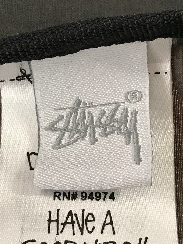 【中古品】【メンズ】 STUSSY ステューシー BEACH SHELL WAVE DYE JACKET 115728 ブリーチ シェルジャケット ナイロンジャケット ライトアウター 142-261019-na-16-tagh サイズ：M カラー：ブラック/グレー 万代Net店