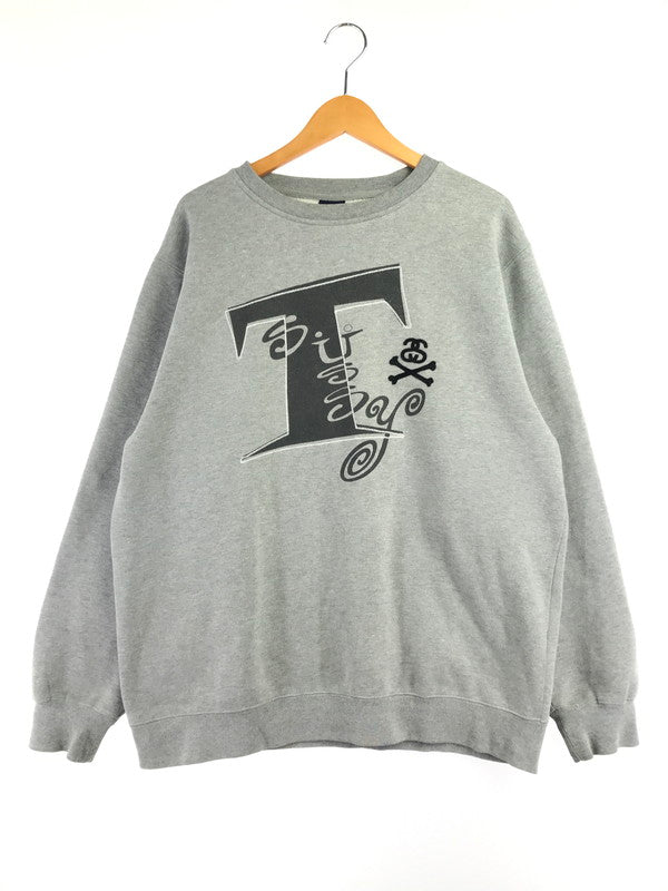 【中古品】【メンズ】 OLD STUSSY オールド ステューシー 90'S CREWNECK SWEATSHIRT USA製 紺タグ 90年代 クルーネック スウェットシャツ トレーナー 142-261019-na-11-tagh サイズ：L カラー：グレー 万代Net店
