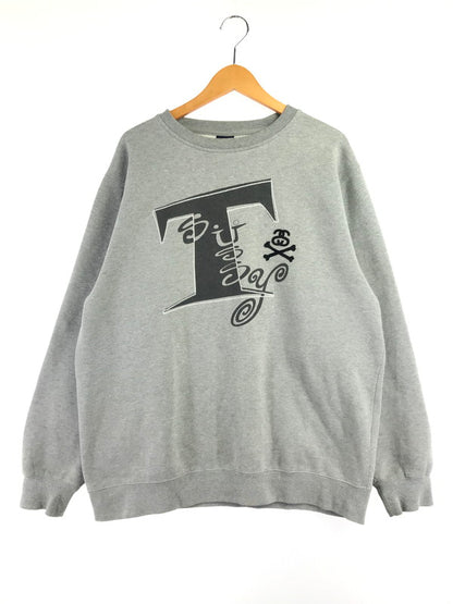 【中古品】【メンズ】 OLD STUSSY オールド ステューシー 90'S CREWNECK SWEATSHIRT USA製 紺タグ 90年代 クルーネック スウェットシャツ トレーナー 142-261019-na-11-tagh サイズ：L カラー：グレー 万代Net店