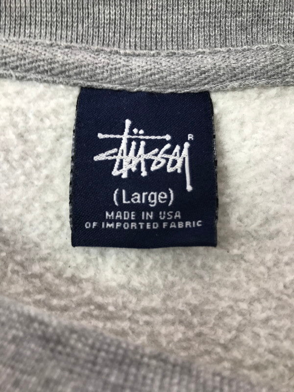 【中古品】【メンズ】 OLD STUSSY オールド ステューシー 90'S CREWNECK SWEATSHIRT USA製 紺タグ 90年代 クルーネック スウェットシャツ トレーナー 142-261019-na-11-tagh サイズ：L カラー：グレー 万代Net店