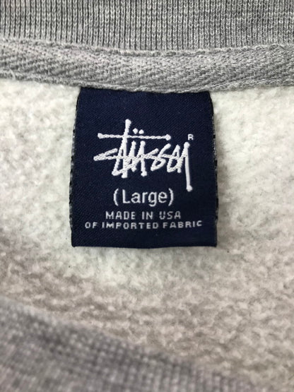 【中古品】【メンズ】 OLD STUSSY オールド ステューシー 90'S CREWNECK SWEATSHIRT USA製 紺タグ 90年代 クルーネック スウェットシャツ トレーナー 142-261019-na-11-tagh サイズ：L カラー：グレー 万代Net店