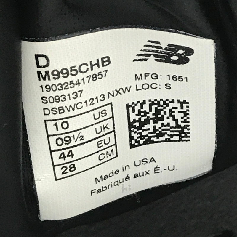 【現状渡し品】【メンズ】 NEW BALANCE ニューバランス M995CHB USA製 スニーカー 靴 162-261018-na-07-tagh サイズ：28cm US 10 カラー：BLACK 万代Net店