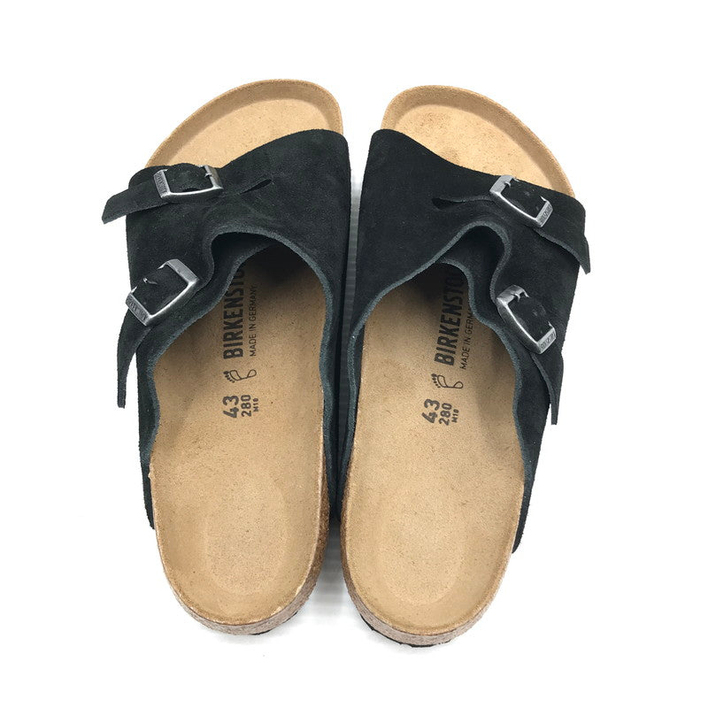 【中古品】【メンズ】 BIRKENSTOCK ビルケンシュトック 1025045 ZURICH SUEDE SANDAL "BLACK" 靴 164-261018-na-14-tagh サイズ：43 カラー：BLACK 万代Net店