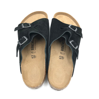 【中古品】【メンズ】 BIRKENSTOCK ビルケンシュトック 1025045 ZURICH SUEDE SANDAL "BLACK" 靴 164-261018-na-14-tagh サイズ：43 カラー：BLACK 万代Net店