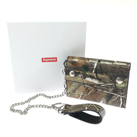 【中古品】【メンズ】 SUPREME シュプリーム 25FW LEATHER CHAIN WALLET REALTREER HARDWOODS CAMO 25年秋冬 レザー チェーン ウォレット リアルツリー ハードウッズ 149-201023-ty-34-tagh カラー：カモ 万代Net店