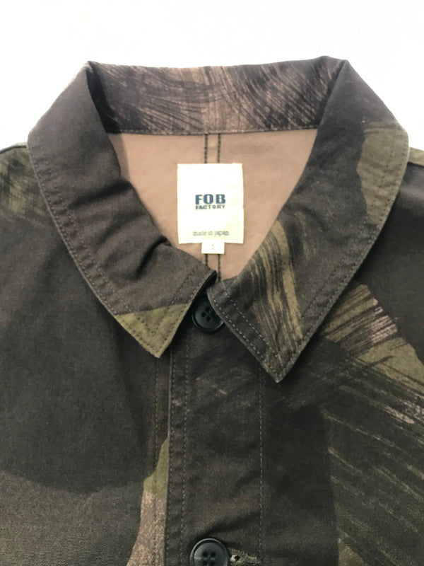 【中古美品】【メンズ】 FOB FACTORY エフオービーファクトリー FRENCH SHIRT JACKET FRC003 フレンチ シャツ ジャケット アウター 145-261026-ty-15-tagh サイズ：1 カラー：モカ 万代Net店