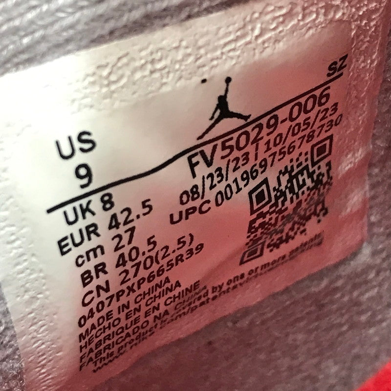 【中古品】【メンズ】 NIKE ナイキ AIR JORDAN 4 RETRO FV5029-006 エアジョーダン 4 レトロ スニーカー 靴 160-261018-na-02-tagh サイズ：27cm US 9 カラー：BLACK/FIRE RED-CEMENT GREY 万代Net店