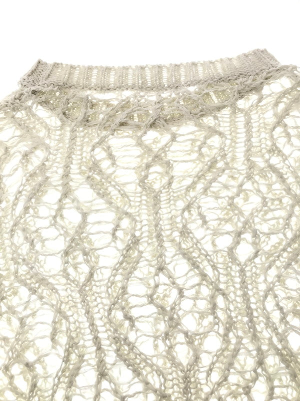 【中古品】【メンズ】 LAD MUSICIAN ラッドミュージシャン 23SS LONG MESH KNIT 2123-031 23年春夏 ロング メッシュ ニット トップス 140-261026-ty-19-tagh サイズ：M カラー：アイボリー 万代Net店