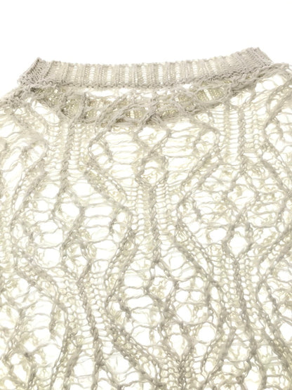 【中古品】【メンズ】 LAD MUSICIAN ラッドミュージシャン 23SS LONG MESH KNIT 2123-031 23年春夏 ロング メッシュ ニット トップス 140-261026-ty-19-tagh サイズ：M カラー：アイボリー 万代Net店