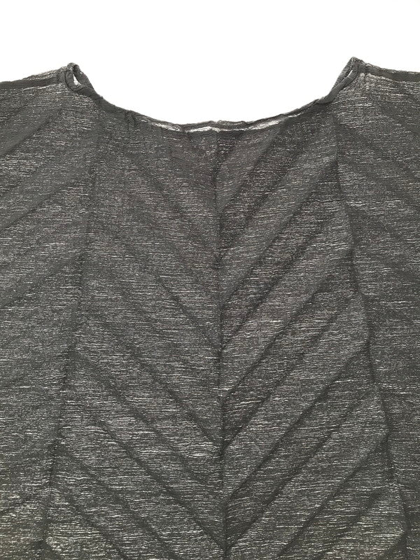 【中古品】【レディース】 ME ISSEY MIYAKE ミー イッセイミヤケ 25SS STAR SEE THROUGH CREPE MI52FT563 25年春夏 スター シースルー クレープ トップス 170-261026-ty-18-tagh サイズ：不明 カラー：グレー 万代Net店