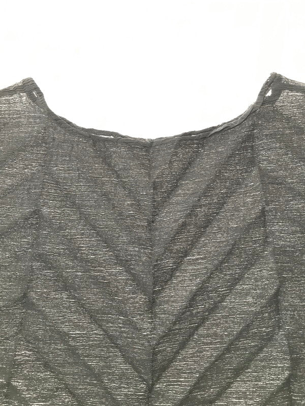 【中古品】【レディース】 ME ISSEY MIYAKE ミー イッセイミヤケ 25SS STAR SEE THROUGH CREPE MI52FT563 25年春夏 スター シースルー クレープ トップス 170-261026-ty-18-tagh サイズ：不明 カラー：グレー 万代Net店