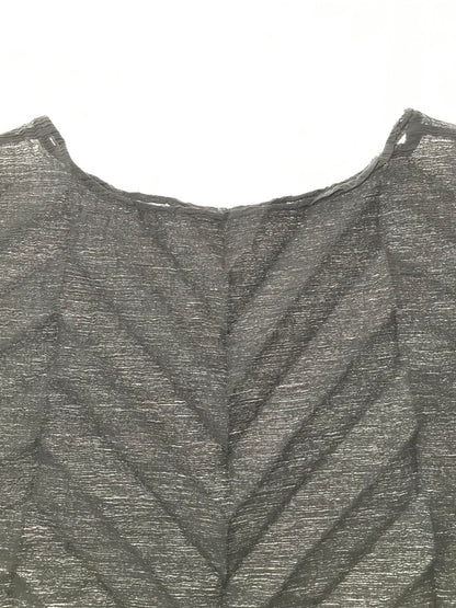 【中古品】【レディース】 ME ISSEY MIYAKE ミー イッセイミヤケ 25SS STAR SEE THROUGH CREPE MI52FT563 25年春夏 スター シースルー クレープ トップス 170-261026-ty-18-tagh サイズ：不明 カラー：グレー 万代Net店