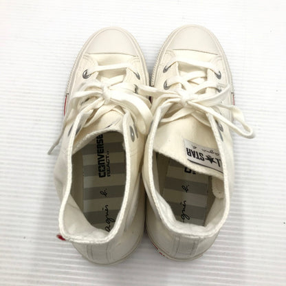 【中古品】【レディース】 CONVERSE コンバース×AGNES B. アニエスベー CANVAS ALL STAR HI/AB 1SE536 キャンバス オールスター ハイカット スニーカー 靴 166-261018-na-13-tagh サイズ：23.5cm US 4.5 カラー：WHITE 万代Net店
