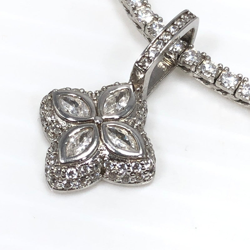 【中古品】【メンズ】 GLITTER グリッター CLOVER NECKLACE S925 クローバー ネックレス アクセサリー 182-261030-rt-16-tagh カラー：シルバー 万代Net店