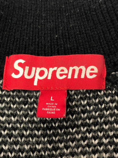 【中古品】【メンズ】 SUPREME シュプリーム 25FW SMALL BOX POLO SWEATER 25年秋冬 スモール ボックス ポロ セーター トップス 149-201023-ty-29-tagh サイズ：L カラー：ブラック 万代Net店