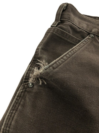 【現状渡し品】【メンズ】 CARHARTT カーハート DOUBLE KNEE DUCK PAINTER PANTS B136DKB ダブルニー ダック ペインターパンツ ボトムス 157-261024-na-18-tagh サイズ：34×32 カラー：ダークブラウン 万代Net店